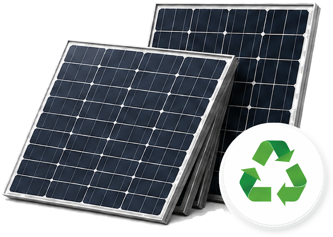 Solar panels prepared for responsible recovery